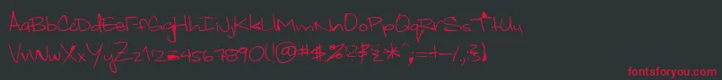 Whiteyford Font – Red Fonts on Black Background