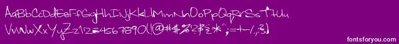 Whiteyford Font – White Fonts on Purple Background