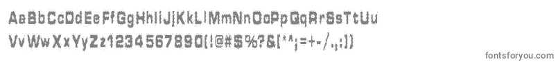 フォントHammt1 – 白い背景に灰色の文字