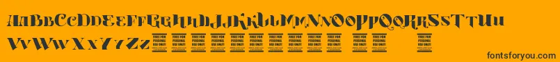 VtksBoutique Font – Black Fonts on Orange Background