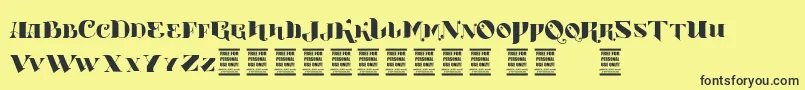 VtksBoutique Font – Black Fonts on Yellow Background