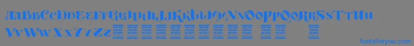 VtksBoutique Font – Blue Fonts on Gray Background