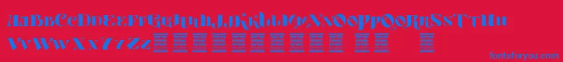 fuente VtksBoutique – Fuentes Azules Sobre Fondo Rojo