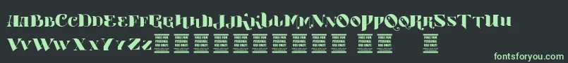 VtksBoutique Font – Green Fonts on Black Background