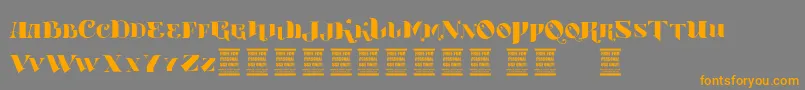 VtksBoutique Font – Orange Fonts on Gray Background