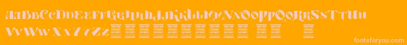 VtksBoutique Font – Pink Fonts on Orange Background