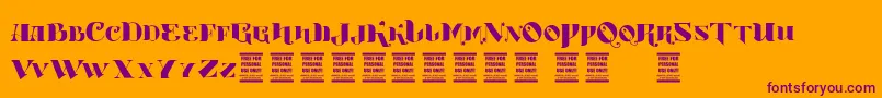 VtksBoutique Font – Purple Fonts on Orange Background