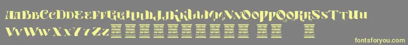 VtksBoutique Font – Yellow Fonts on Gray Background