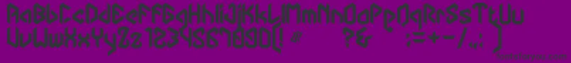 DipanegaraDhf Font – Black Fonts on Purple Background