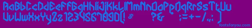 DipanegaraDhf Font – Blue Fonts on Purple Background
