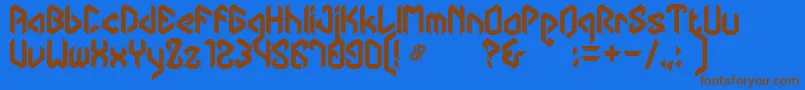 DipanegaraDhf Font – Brown Fonts on Blue Background