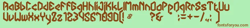 DipanegaraDhf Font – Brown Fonts on Green Background