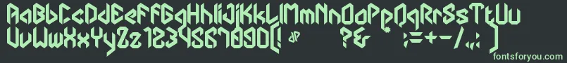 DipanegaraDhf Font – Green Fonts on Black Background