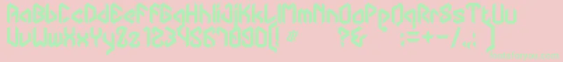 DipanegaraDhf Font – Green Fonts on Pink Background
