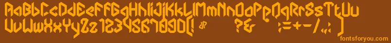 DipanegaraDhf Font – Orange Fonts on Brown Background
