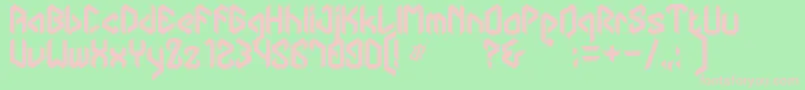 DipanegaraDhf Font – Pink Fonts on Green Background