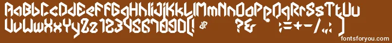 DipanegaraDhf Font – White Fonts on Brown Background