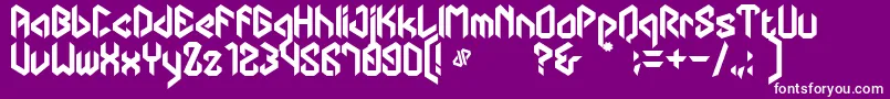 DipanegaraDhf Font – White Fonts on Purple Background
