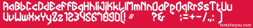 DipanegaraDhf Font – White Fonts on Red Background
