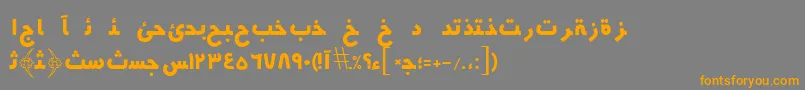 Hmsyekta Font – Orange Fonts on Gray Background