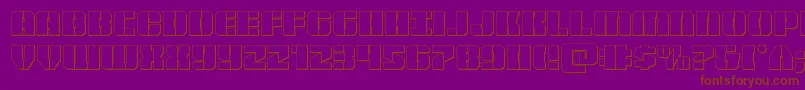 Warpthruster3D Font – Brown Fonts on Purple Background