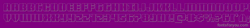 Warpthruster3D Font – Gray Fonts on Purple Background