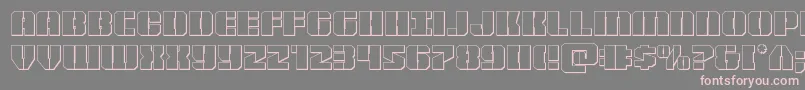 フォントWarpthruster3D – 灰色の背景にピンクのフォント