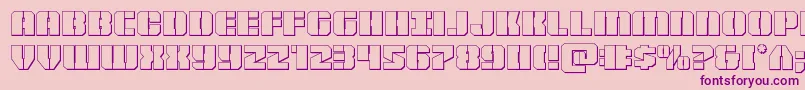 Warpthruster3D Font – Purple Fonts on Pink Background