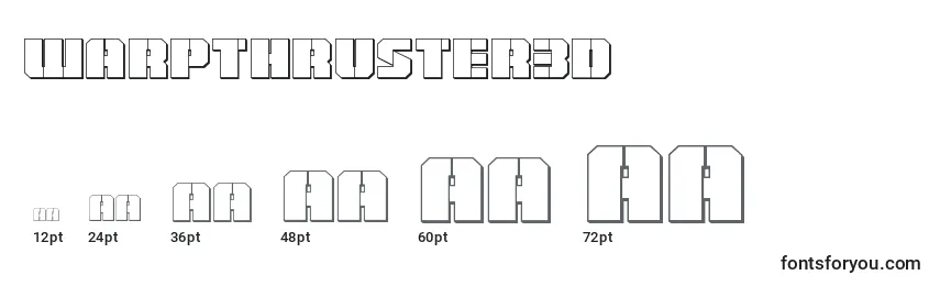 Размеры шрифта Warpthruster3D