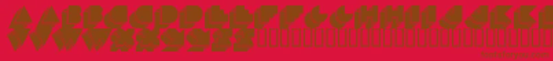 MaduoEtra Font – Brown Fonts on Red Background