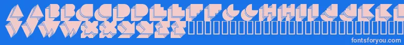 MaduoEtra Font – Pink Fonts on Blue Background