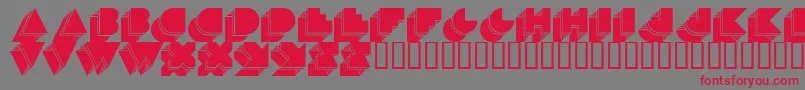 フォントMaduoEtra – 赤い文字の灰色の背景