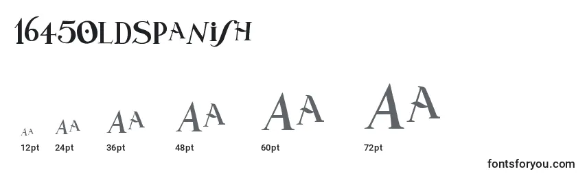 Размеры шрифта 1645OldSpanish