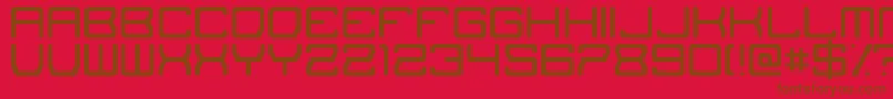 フォントTheMissingLink – 赤い背景に茶色の文字
