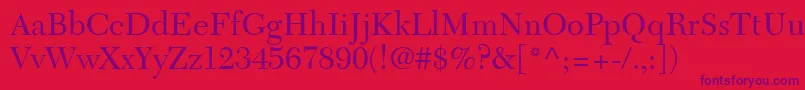 TycoonSsi Font – Purple Fonts on Red Background