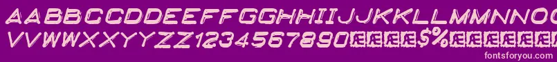 Embosst2 Font – Pink Fonts on Purple Background