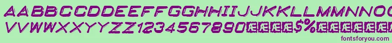 Embosst2 Font – Purple Fonts on Green Background