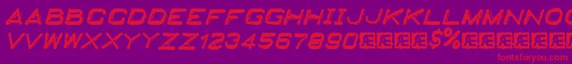 Embosst2 Font – Red Fonts on Purple Background