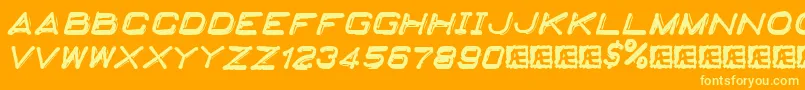 Embosst2 Font – Yellow Fonts on Orange Background