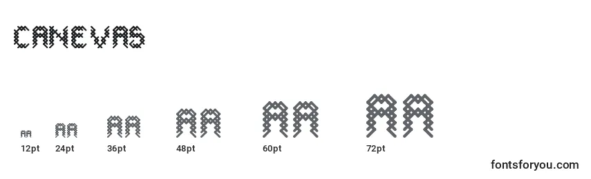 Canevas Font Sizes