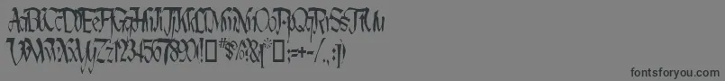 LotharusWideTop Font – Black Fonts on Gray Background