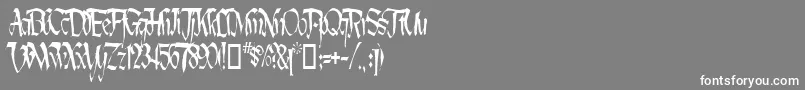 LotharusWideTop Font – White Fonts on Gray Background