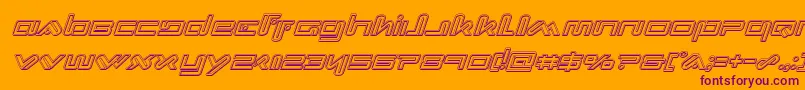 Xephyrengraveital Font – Purple Fonts on Orange Background