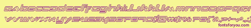 Xephyrengraveital Font – Purple Fonts on Yellow Background