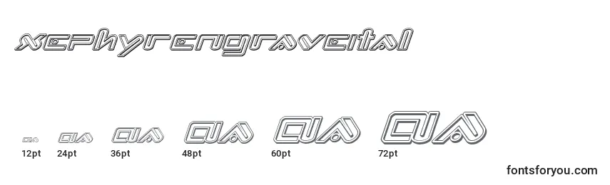 Xephyrengraveital Font Sizes