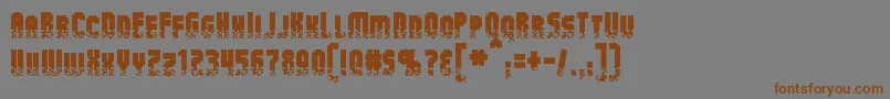 AlphaMutation Font – Brown Fonts on Gray Background
