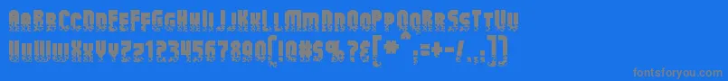 AlphaMutation-Schriftart – Graue Schriften auf blauem Hintergrund