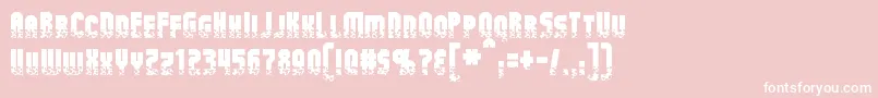 フォントAlphaMutation – ピンクの背景に白い文字