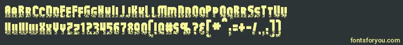 AlphaMutation Font – Yellow Fonts on Black Background