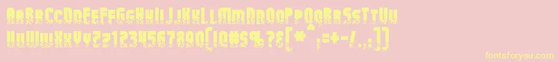 AlphaMutation Font – Yellow Fonts on Pink Background